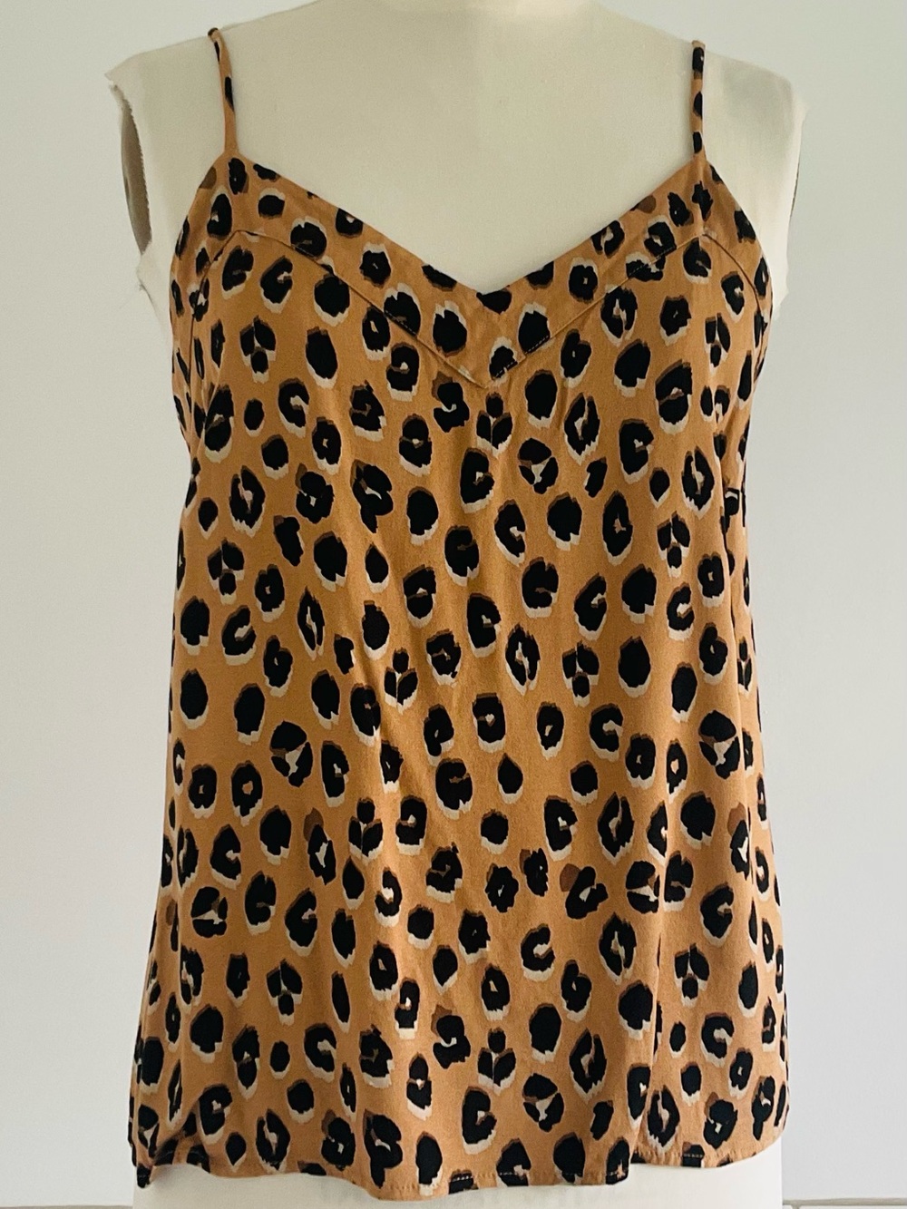 a new day Leopard Print Cami - Tan & Black Spaghetti Strap Sz: XL